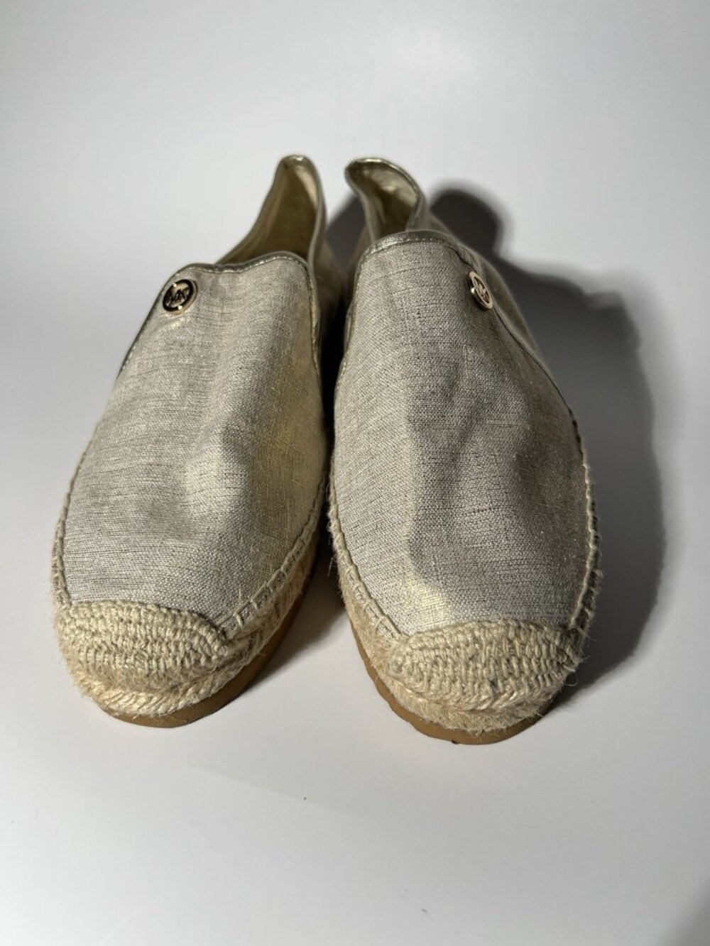 Michael Kors Kendrick Espadrille Flats Gold Women’s Size 7.5